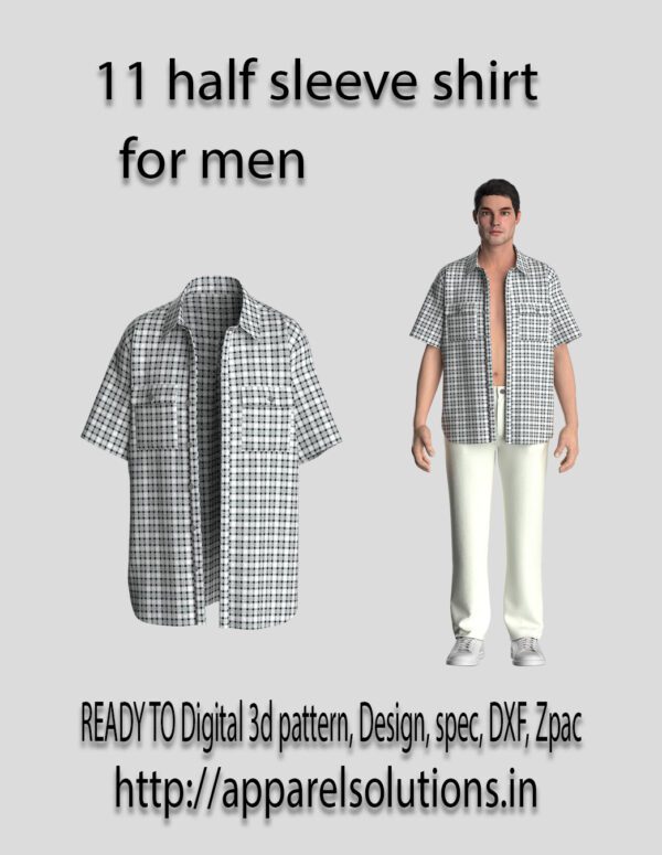 #11half sleeve shirt pattern for men's