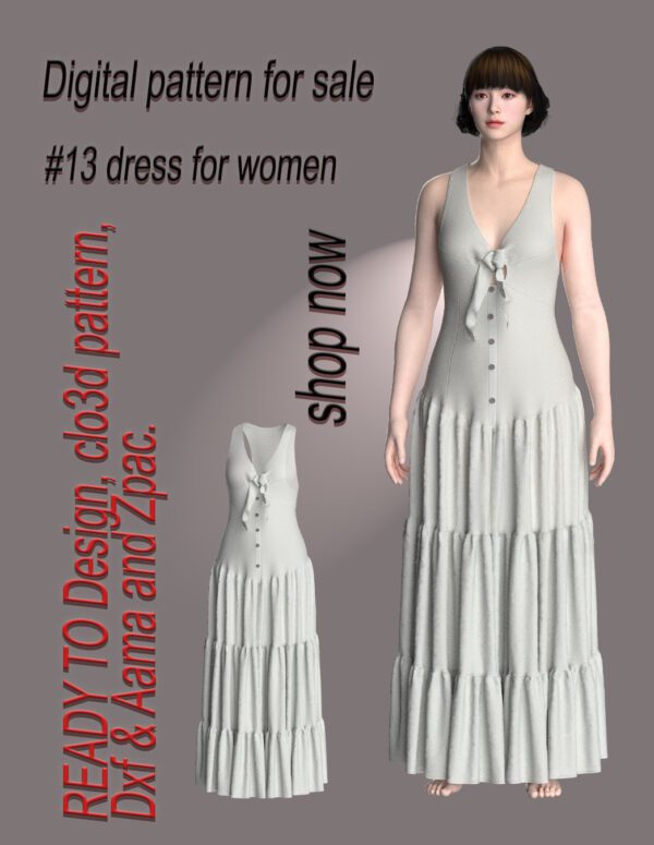 #13 Dress pattern for women's
