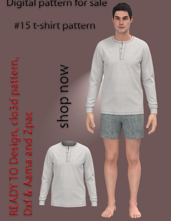 t-shirt pattern for men's wear (15)