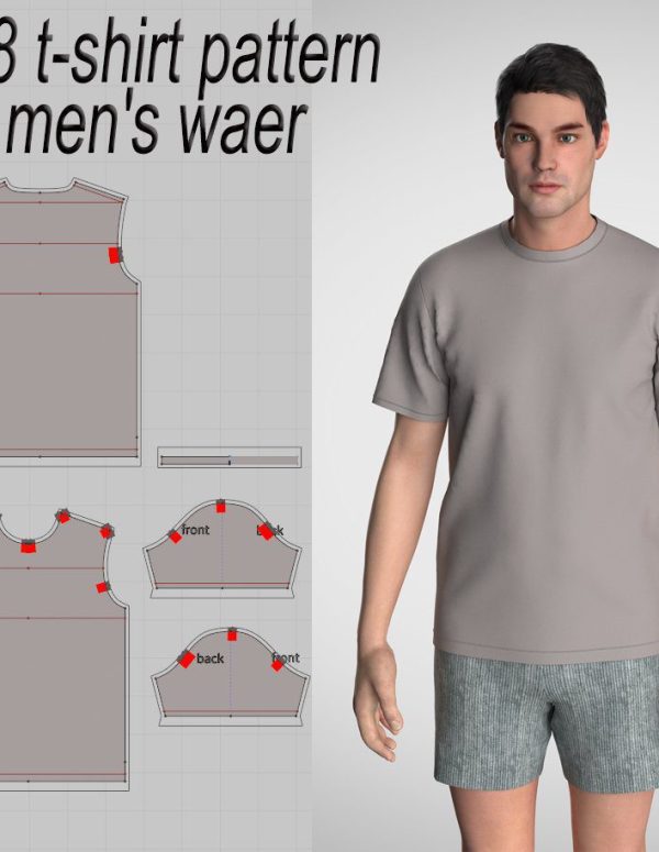 #08 t-shirt pattern for men's wear