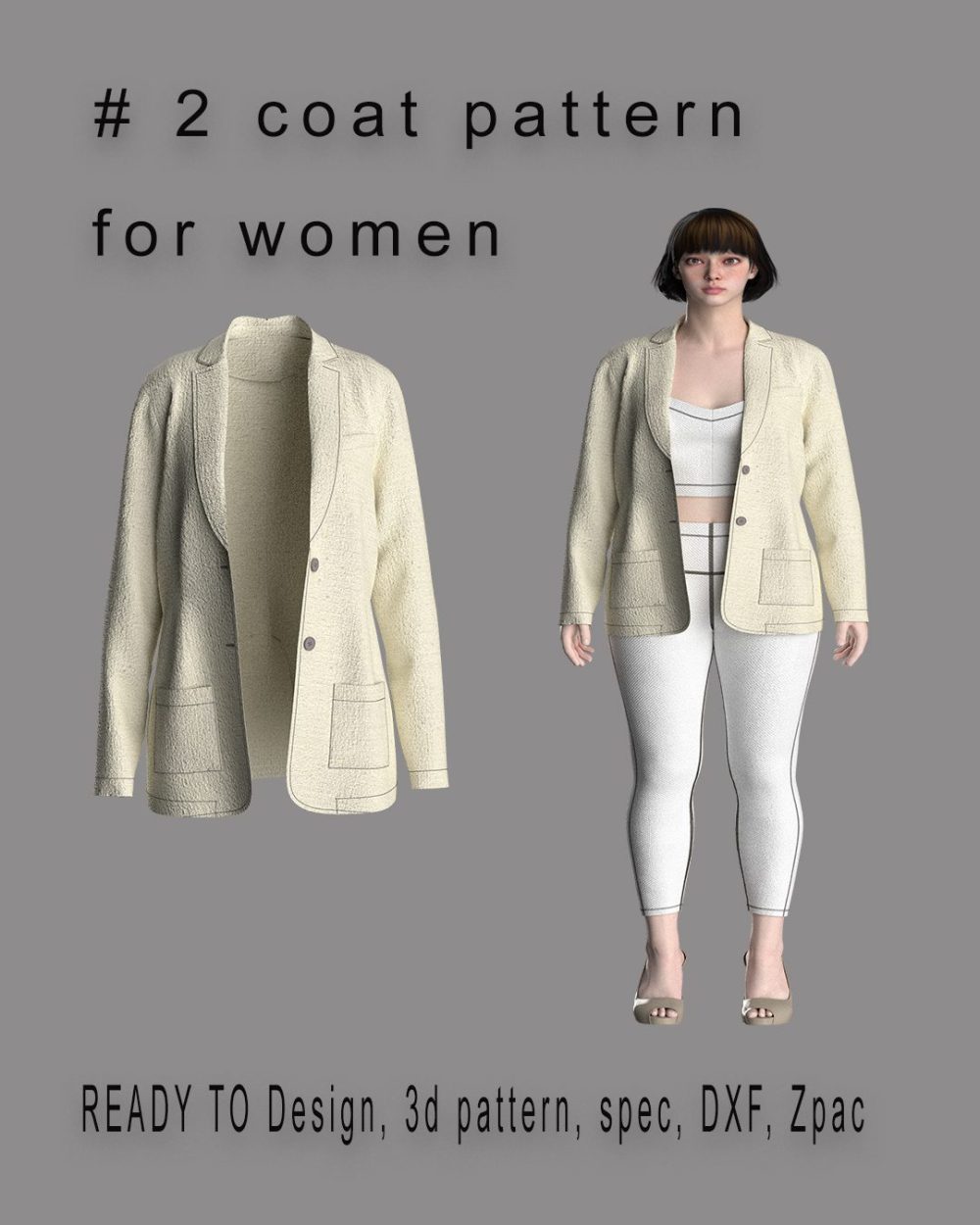 #02 coat pattern for women's