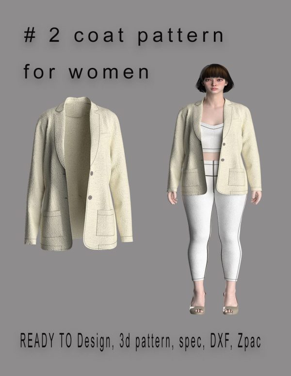 #02 coat pattern for women's