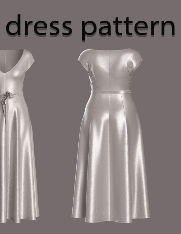 #58 dress dxf pattern for women garment the apparel industry