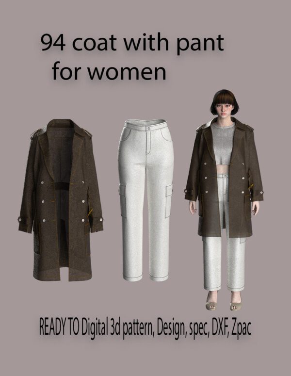 94 coat with pant pattern for women