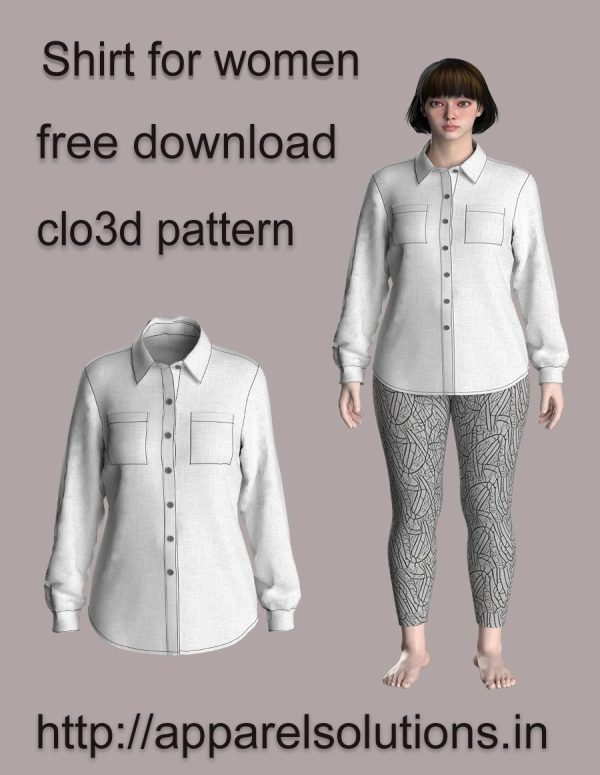 #00 shirt clo3d pattern free download