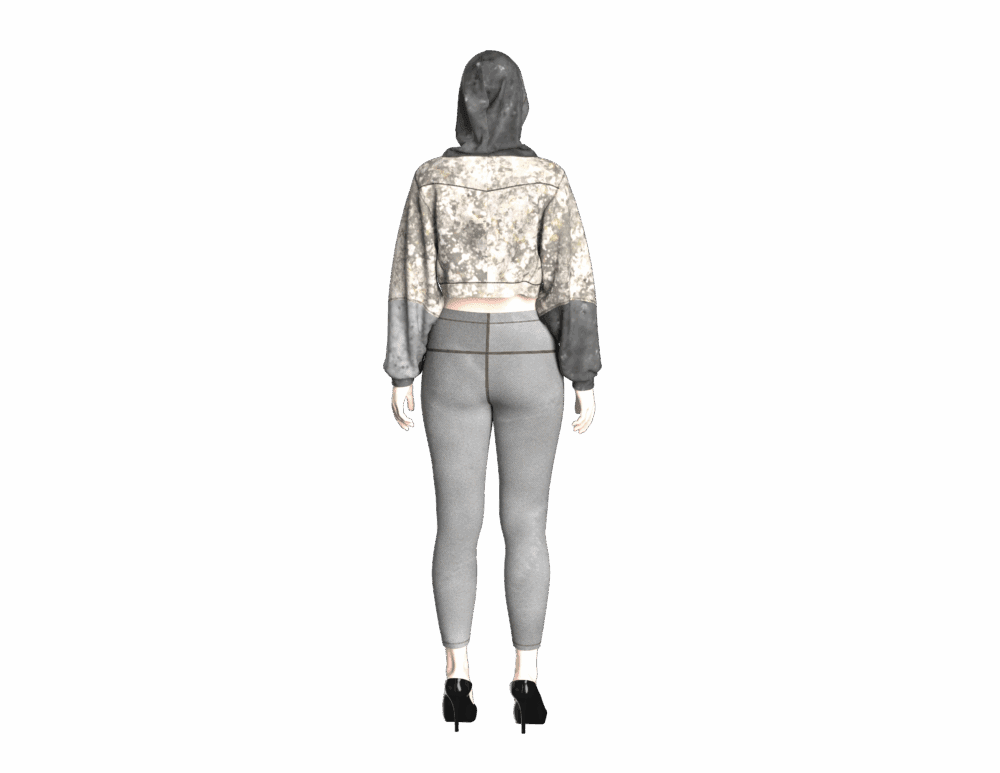 # 83 hoodie Dxf pattern for women - Image 2