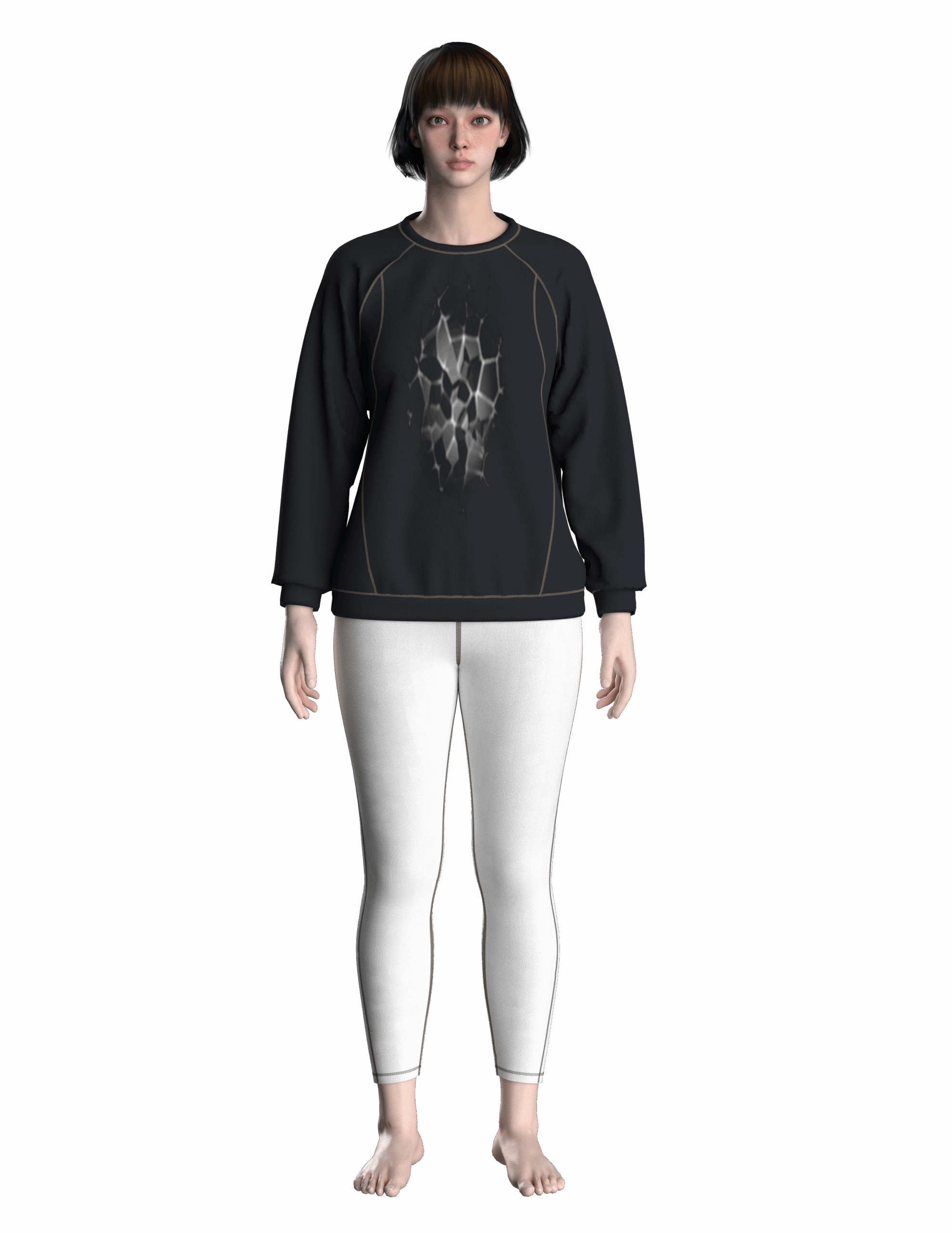 89 t-shirt raglan Dxf pattern for women wear - Image 2