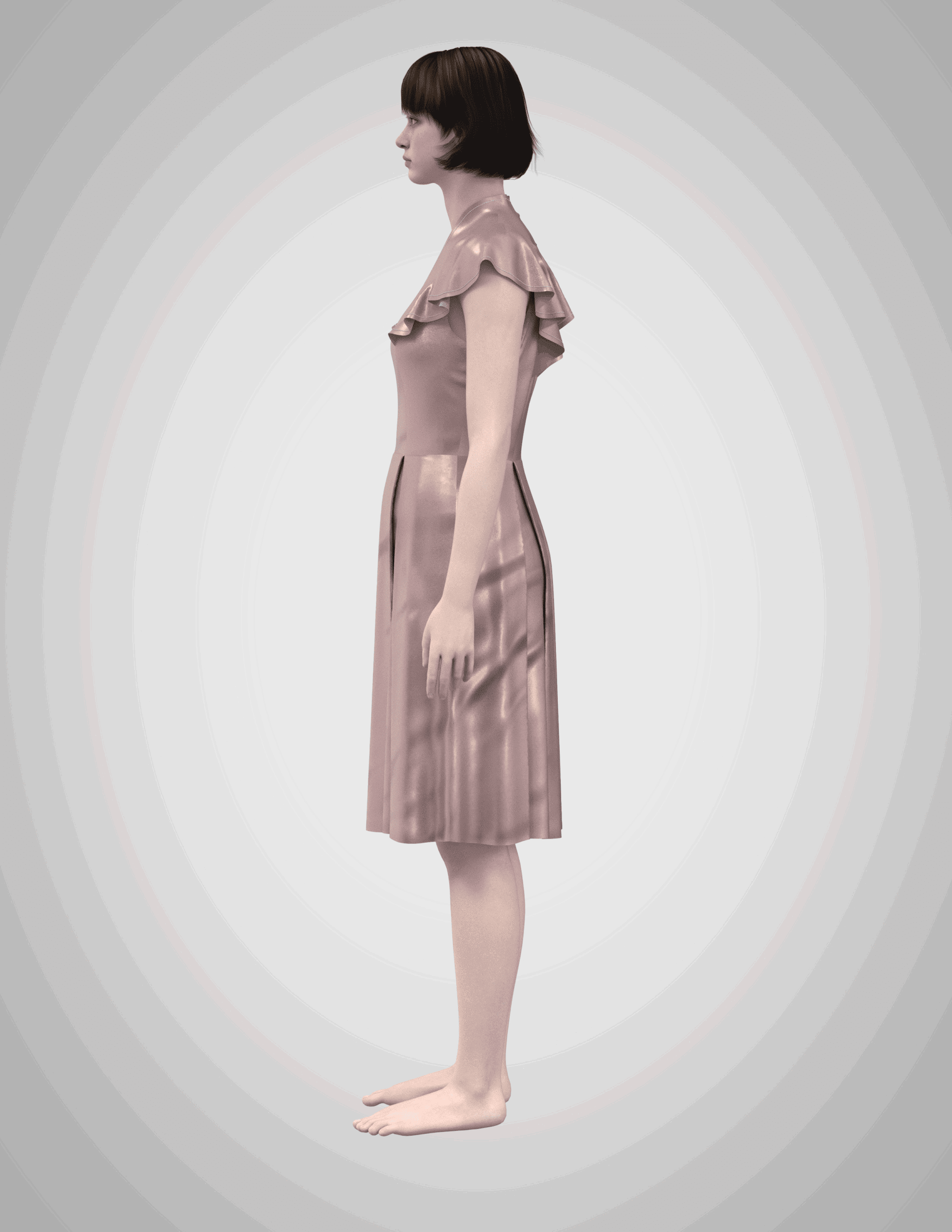 24 dress godet pattern for women - Image 4