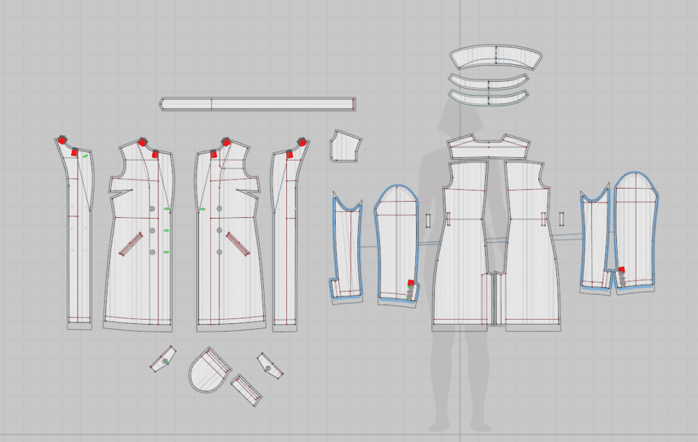 #51 long coat pattern for women - Image 5