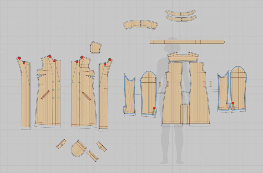 52 coat pattern dxf ferment making in clo3d for womens wear - Image 5