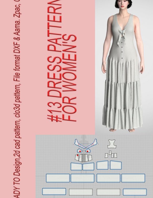 #13 Dress pattern for women's