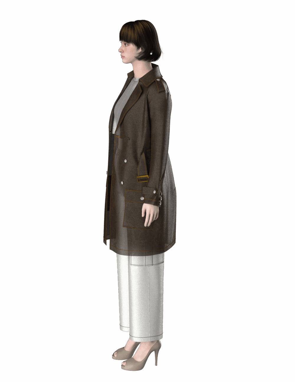 94 coat with pant pattern for women - Image 3