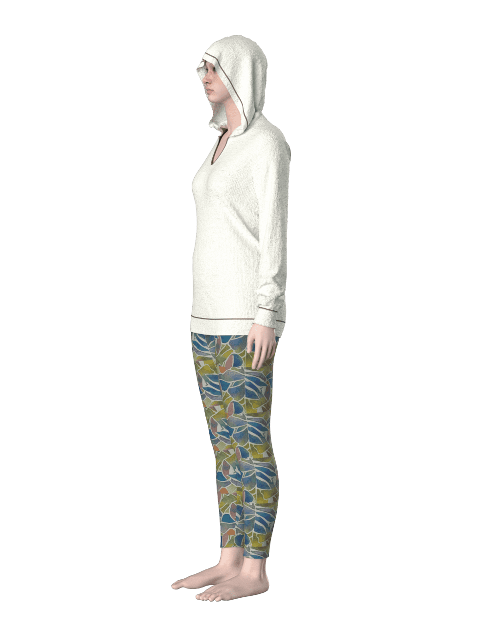 #71 hoodie pattern net for women's wear - Image 4