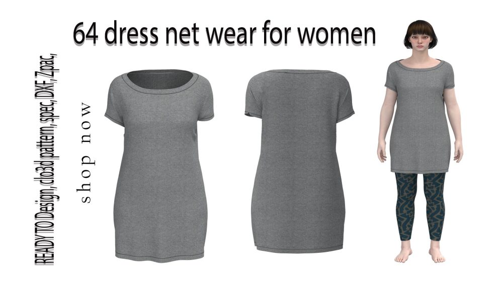 64 dress net wear for women