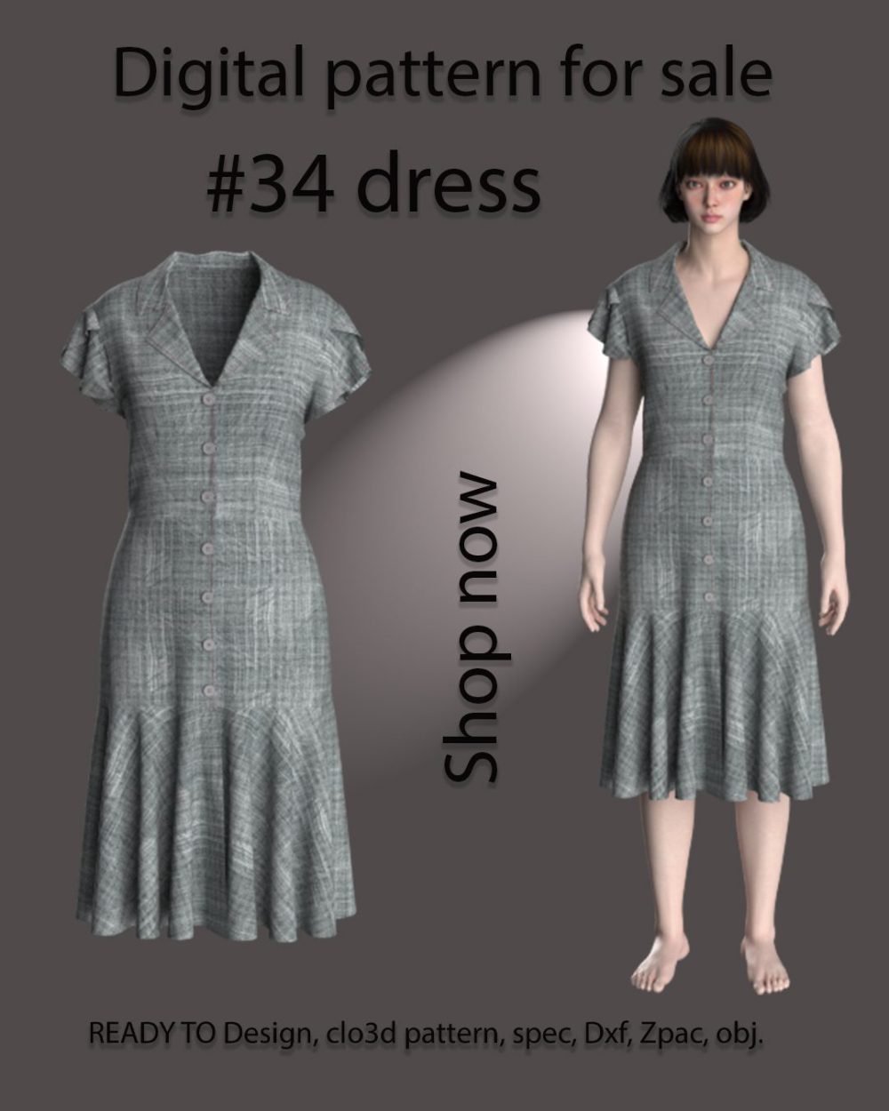 #34 dress pattern for women