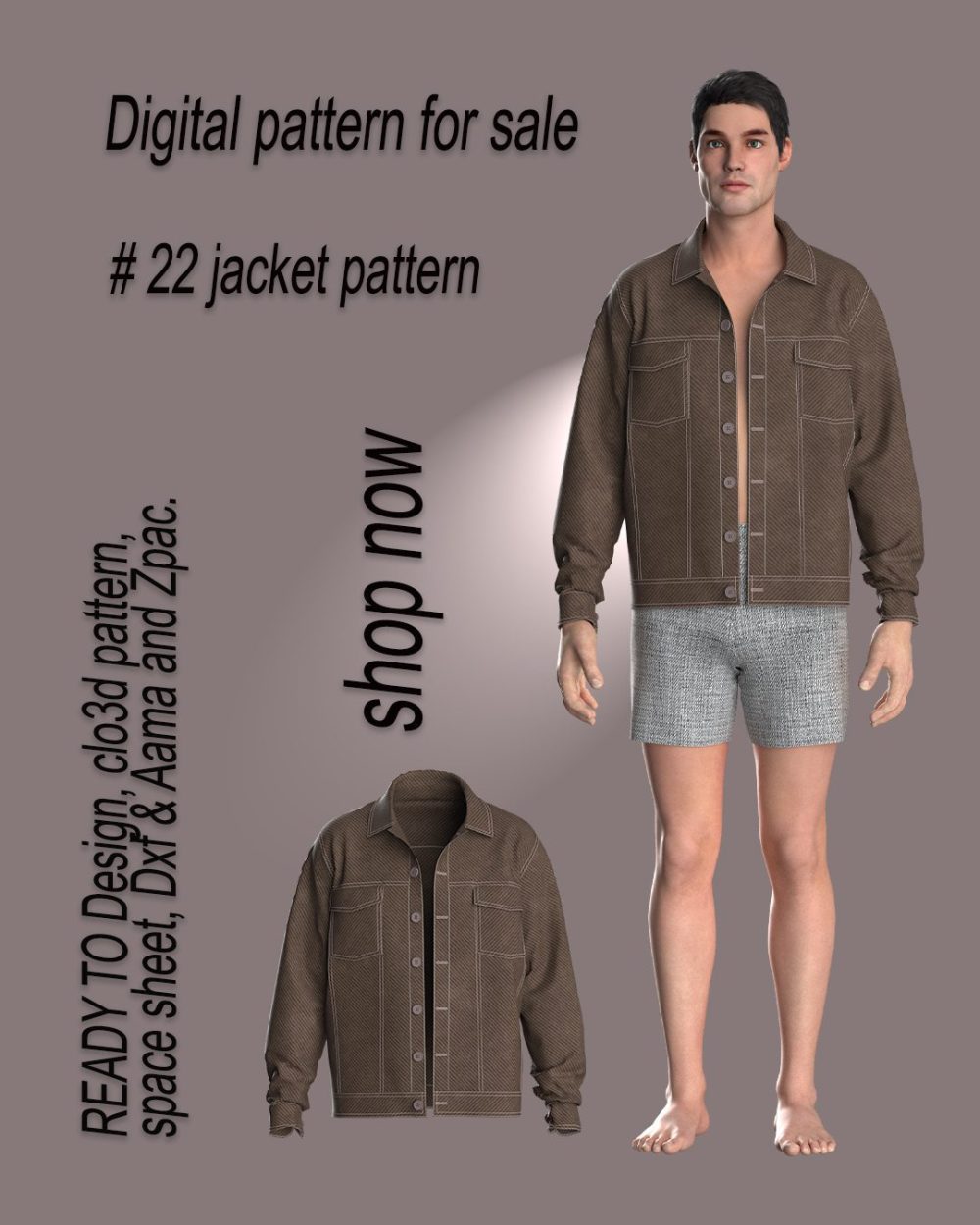 #22 jacket pattern for men's wear