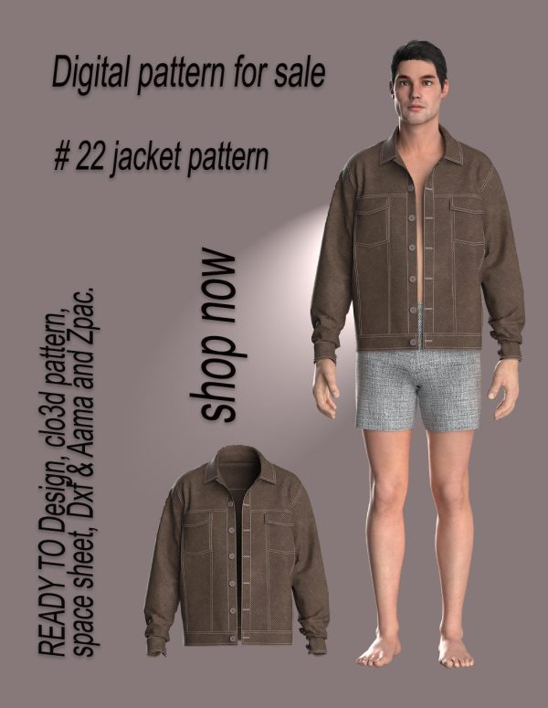 #22 jacket pattern for men's wear