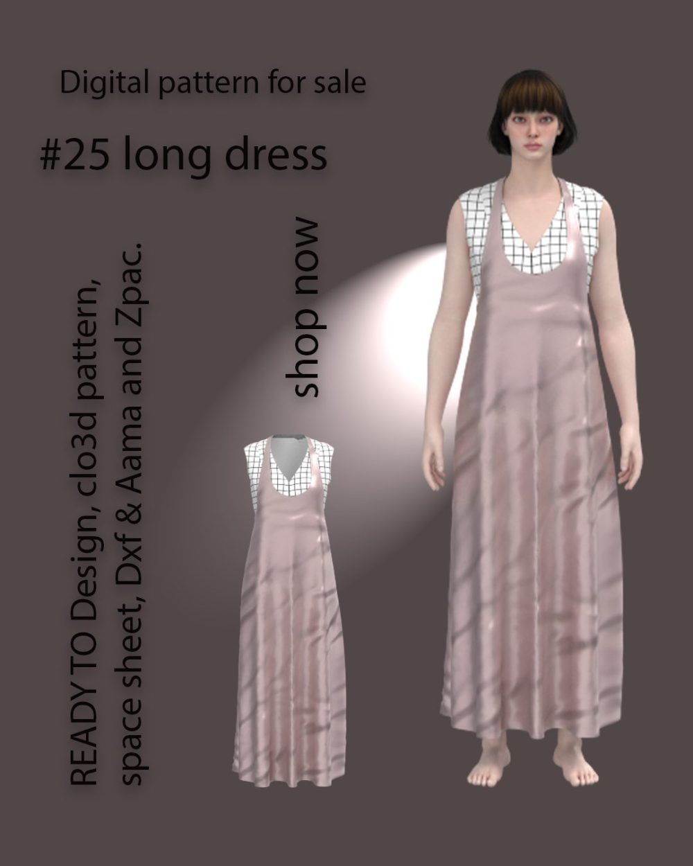 #25 long dress pattern for women