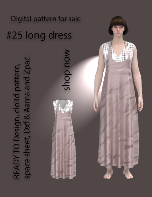 #25 long dress pattern for women