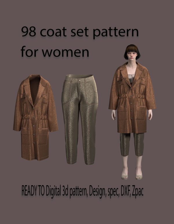 98 coat set pattern for women wear