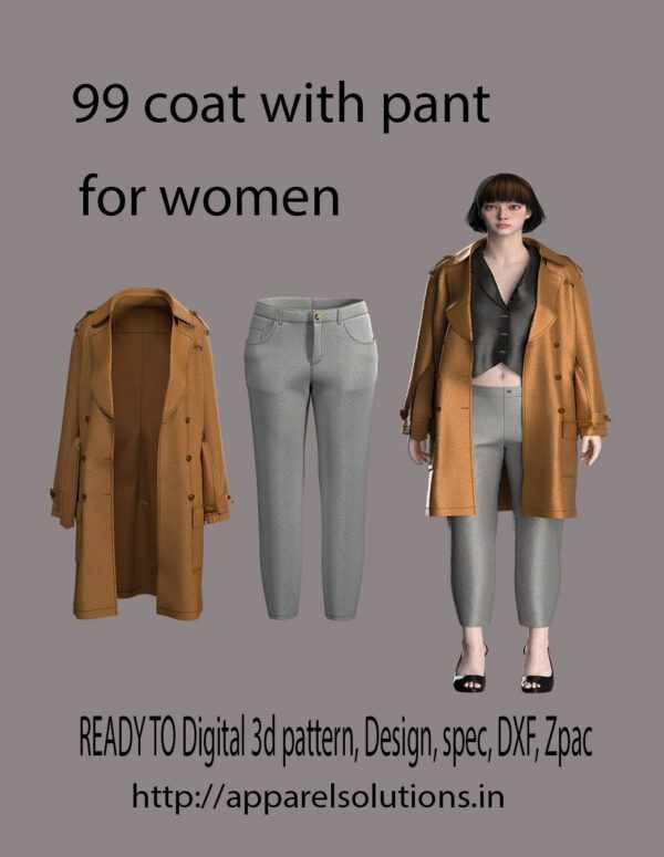 99 coat set pant pattern for women