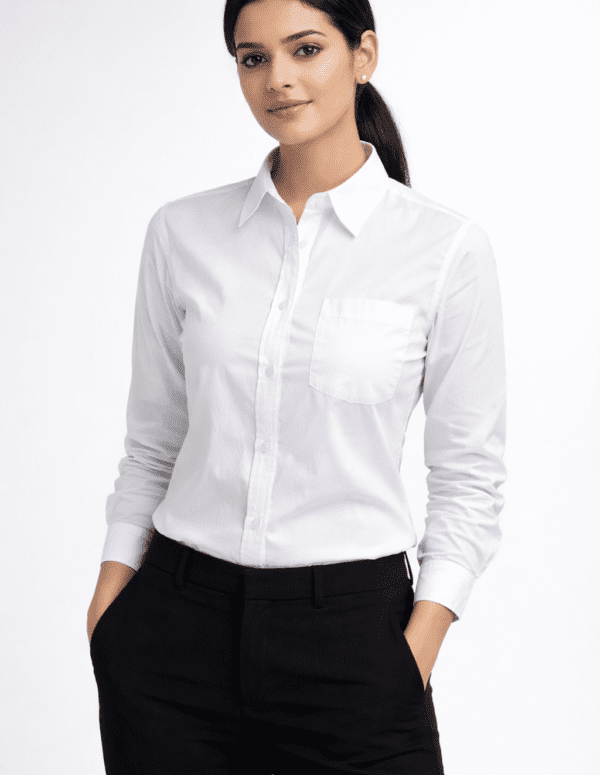 02 white shirt pure 100% cotton for women wear