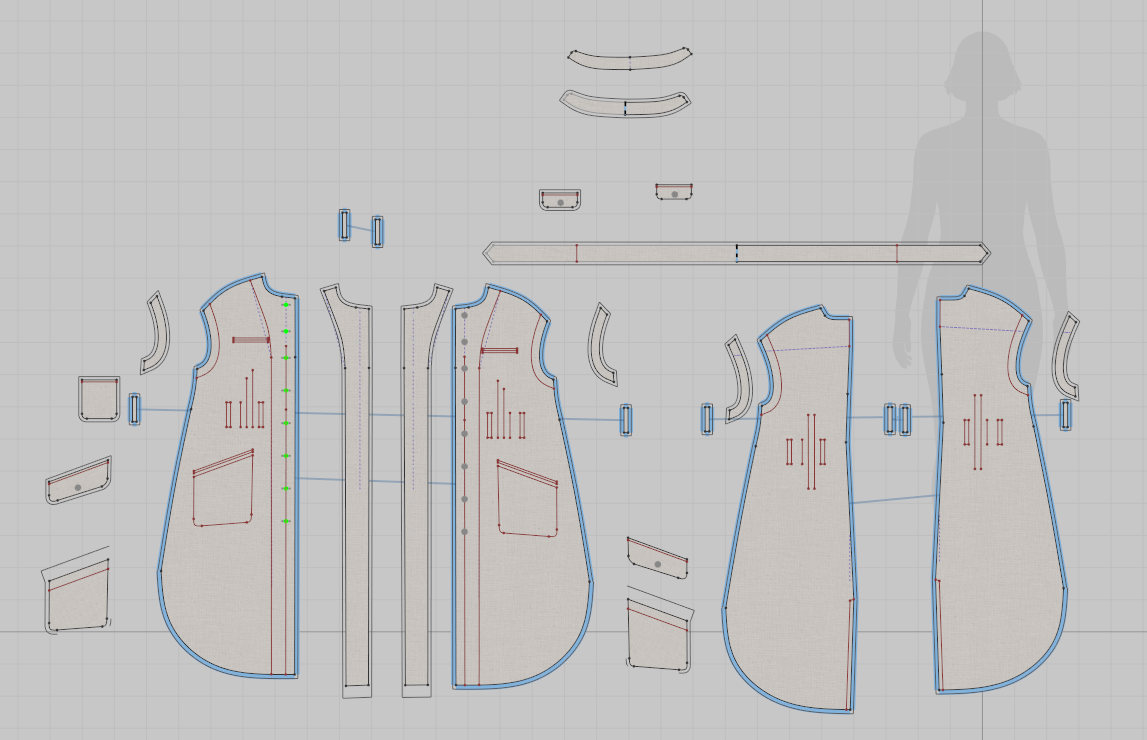 long shirt Dxf Digital pattern #107 for women wear - Image 5