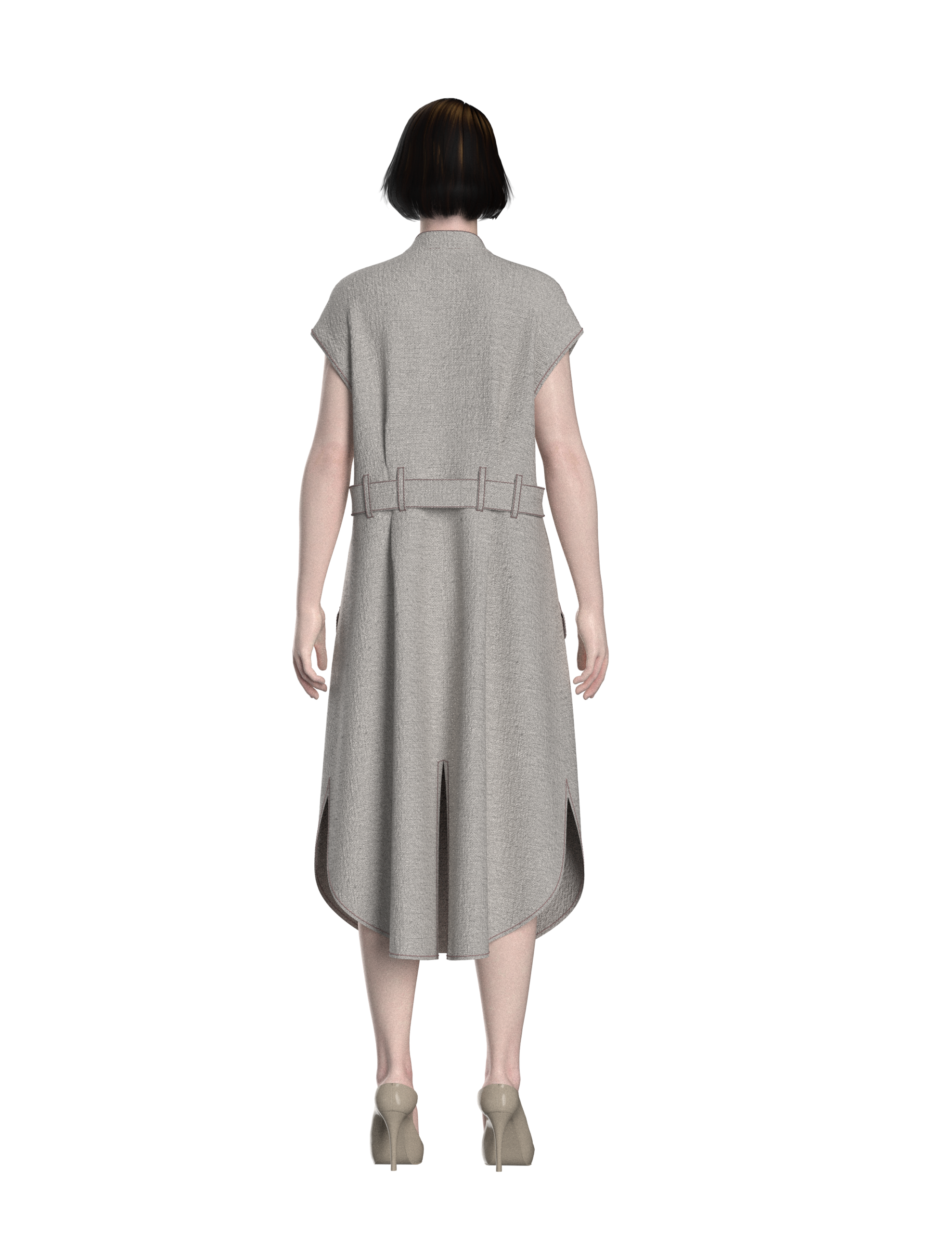 long shirt Dxf Digital pattern #107 for women wear - Image 3