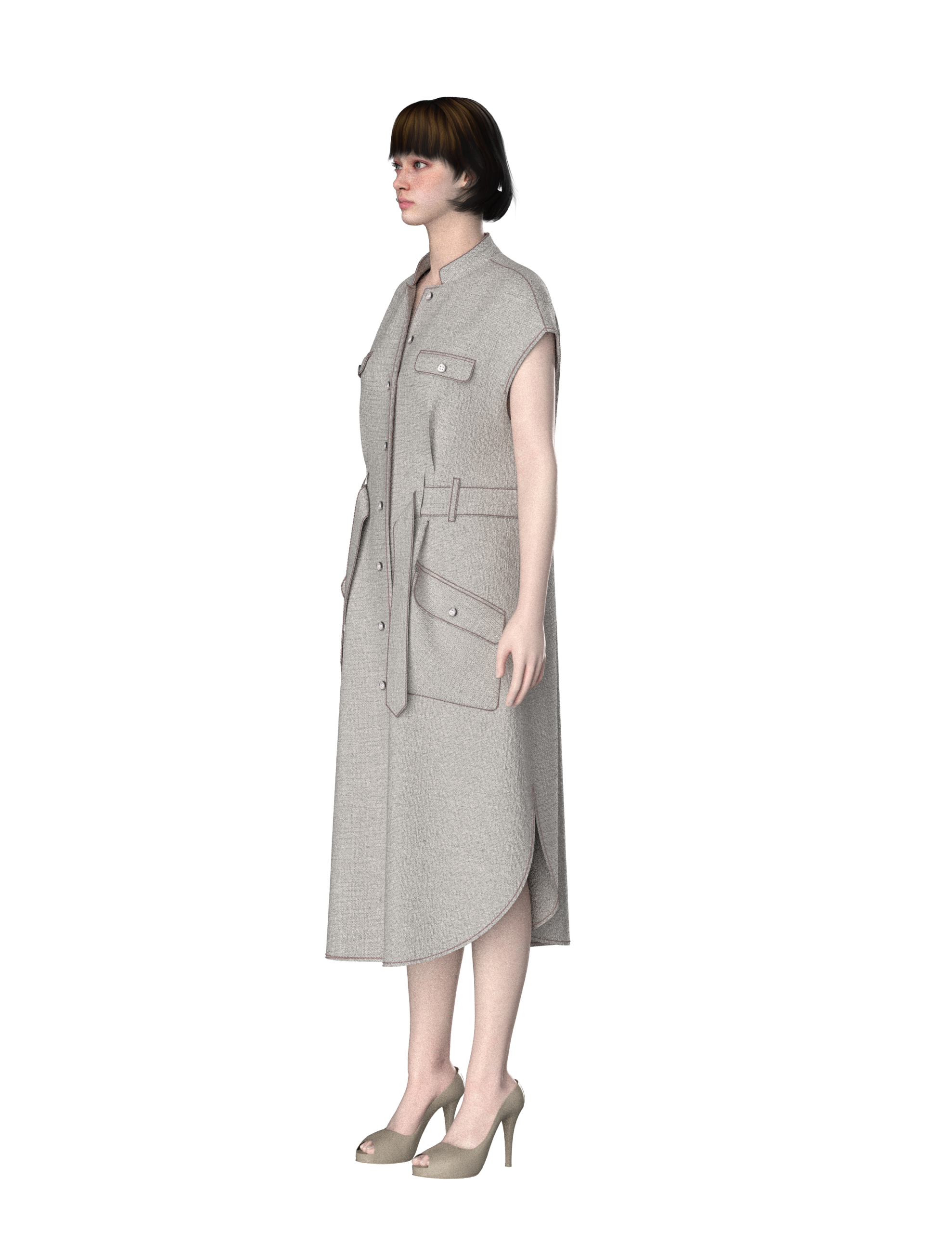 long shirt Dxf Digital pattern #107 for women wear - Image 4